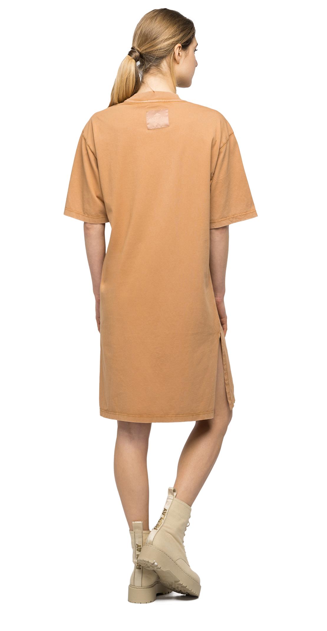 BIO PACKガーメントダイ オーガニックコットンジャージードレス 詳細画像 ブラウンシュガー 2